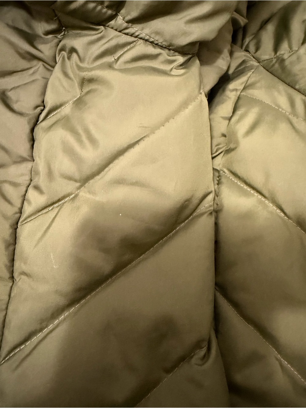 Columbia Olive Green Puffer Jacket with Pink Zippers - Picture 10 of 11
